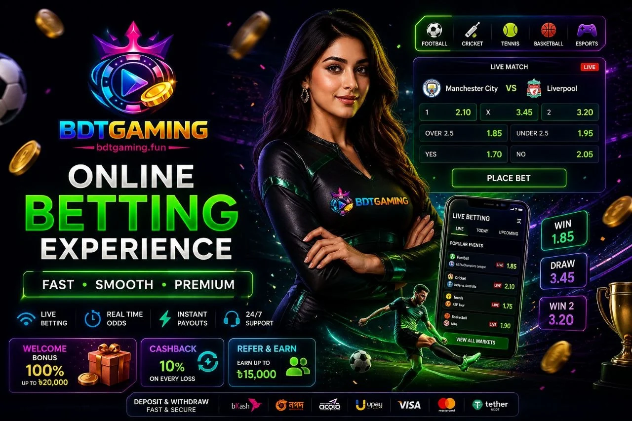 BDTGAMING online betting experience — live betting, sports betting, real time odds, instant payouts Bangladesh